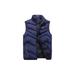 Men Zipper Vest Sleeveless Puffer Winter Warm Outwear Padded Jacket Coats