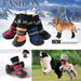 4PCS Pets Dog Winter Warm Snow Booties Waterproof Anti-Slip Protective Shoes Boots