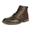 Bruno Marc Men Chelsea Ankle Boots Motorcycle Combat Riding Boots Oxford Leather Dress Shoes PHILLY_15 BROWN Size 13