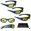 Bikershades Motorcycle Transition Glasses Foam Padded for Men and Women. Day Night Biker Riding Photochromic Lens Sunglasses