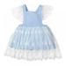 Actoyo Toddler Infant Baby Girls Lace Flutter Sleeve Dress Tutu Princess Dress Party 0-18Months