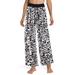 UKAP Womens Tartan Plaid Leopard Print Wide Leg Pants Plus Size with Drawstring Elastic High Waist Casual Soft Stretch Palazzo Lounge Pants Floral Harem Trousers