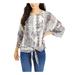 Vince Camuto Womens Snake Print Tie Front Blouse