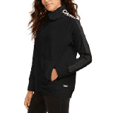 Calvin Klein Women's Performance Fleece Mock-Neck Sweatshirt, Black, Small