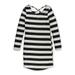 No Comment Womens Juniors Metallic Striped Casual Dress