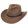 Crushable Wool Felt Outback Hat - M - Pecan