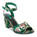 Mari A. Moxie Women's High Heel Sandals Emerald Fabric