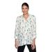 Ruby Rd. Womens Plus-Size Printed Holiday Car Button Up Top