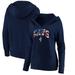 Cleveland Cavaliers Fanatics Branded Women's Banner Wave V-Neck Pullover Hoodie - Navy