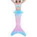 CVLIFE 2-13Y Girls Swimsuits Mermaid Tail Swimwear Kids Children Summer Beachwear 3PCS Lace Up Tops +Bikini Bottom + Tail Skirts