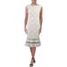 Lauren Ralph Lauren Womens Lace Mesh Inset Midi Dress