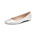 Calvin Klein Womens Kosi Leather Pointed Toe Ballet Flats