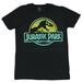 Jurassic Park Mens T-Shirt - Green Yellow Classic Jurassic Park Logo (Large)