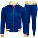 Victorious Women's G Track 2 Piece Tracksuit Set - Sweatshirt Jacket and Sweat Pants VL208 - Royal Blue - Small