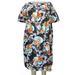 A Personal Touch Women's Plus Size Square Neck Lounging Dress - Tropical Paradise - 2X