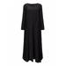 ZANZEA Womens Maternity Dresses Long Sleeve Long Irregular Hems Dress