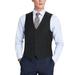 Mens Suit Vest Regular Fit Casual & Formal Wool Suit Waistcoat Business Dress Vest