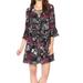 Jessica Simpson NEW Black Womens Size 2 Floral-Print A-Line Dress