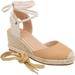 Women's Journee Collection Monte Espadrille Wedge Closed Toe Sandal
