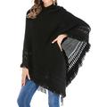 YouLoveIt Poncho Sweater for Women, Oversized Blanket Sweater Poncho Hooded Poncho Cape Shawl Knitted Sweater Wrap Pullover Top Coat, One Size