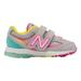 New Balance 888 V2 Hook and Loop Running Shoe Grey/Rainbow 12 US Unisex Little Kid