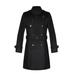 Burberry Men's Black Cashmere Belted Trench Coat