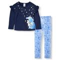 Disney Frozen 2 Exclusive Elsa or Anna Ruffle Sleeve Top and Legging, 2-Piece Outfit Set (Little Girls & Big Girls)