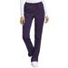 Cherokee Workwear Revolution Tech Scrubs Pant for Women Mid Rise Straight Leg Drawstring Plus Size WW235AB, 2XL, Eggplant