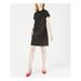 MAISON JULES Womens Black Heather Sleeveless Peter Pan Collar Above The Knee Shift Dress Size M