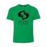 Pisces Zodiac Signs Birthday Youth Short Sleeve T Shirt Kelly Green M