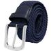 Falari Men Stretch Belt Canvas Elastic Fabric Woven Braided Belt Style 1005 Navy X-large
