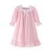 HAWEE Girls Nightgown Toddler Cotton Sleep Dress Long Sleeve Princess Nightwear for Girl 3-12 Years