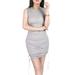 SSPalu Women Bodycon Summer Mini Dress Club Ruched Casual Slim Fit Pleated Party Dress Bandage Dresses