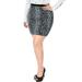 Women's Plus Size Leopard Prints Elastic Waist Mini Pencil Skirt