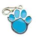 Cusimax Pet Cat Dog Footprint Keychain Stainless Steel Animal Paw Print Identity Tags ID Card Neck Collar Pendant