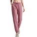 MAWCLOS Womens Joggers Striped Travel Lounge Pants Drawstring Workout Casual Track Pants Loose High Waist Sweatpants with Pockets