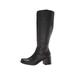 Clarks Women's Hollis Moon Ws Knee High Boot, Black Leather, Size 8.0