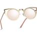 WearMe Pro - Women Full Metal Frame Cat Eye Retro Fashion Retro Round Lens Cat Eye Sunglasses