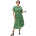 ellos Women's Plus Size Side-Tie Button-Front Dress