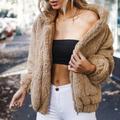 1Pcs Womens Winter Warm Coat Slim Plush Loose Coat Outwear Jacket Sweater Faux Fur Overcoat