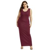 Colisha Women's Plus Size Long Maix Dresses Sleeveless Sexy U-Neck Knitted Dress Casual Beach Sundress