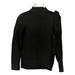 Joan Rivers Classics Collection Women's Sweater Sz L Ruffle Black A310870