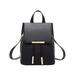 Simple And Stylish Women's Shoulder Bags Big Capacity Tassel Handbag PU Leather Ladies Backpack Black Travel Bags