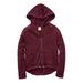 Victoria's Secret Pink Sweater Knit High Low Hoodie Full Zip Color Maroon Size Large New