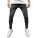 UKAP Fashion Distressed Ripped Jeans for Mens Casual Slim Fit Mid Rise Denim Pants Strecthy Biker Trousers