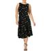 Lauren Ralph Lauren Womens Black Casual Crepe Floral Midi Dress 10