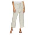 SANCTUARY Womens Beige Zippered Belted Striped Wide Leg Pants Size 26
