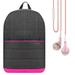 Grove Padded Camping Hiking Backpack (Magenta) for Apple 12.9 to 15.4 inch iPad, MacBook Air and Pro with Stereo Earphone with Mic