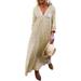 Plus Size Women Long Sleeve Floral Dress Ladies Casual Baggy Kaftan Shirt Dresses Casual Loose Long Sleeve Holiday Party Maxi Dress Boho Autumn Winter Boyfriend Long Maxi Dress