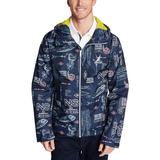 Men's Jacket Full-Zip Graphic Print Hooded 2XL